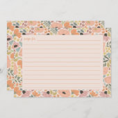 フローラブライダルシャワーレシピカード サンキューカード (正面/裏面)