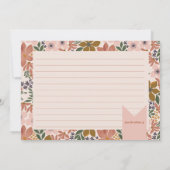 フローラブライダルシャワーレシピカード サンキューカード (裏面)