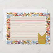 フローラブライダルシャワーレシピカード サンキューカード (裏面)