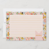 フローラブライダルシャワーレシピカード サンキューカード (裏面)