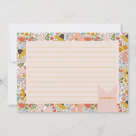 フローラブライダルシャワーレシピカード サンキューカード (裏面)