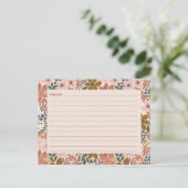 フローラブライダルシャワーレシピカード ポストカード (スタンド正面)