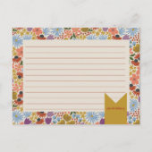 フローラブライダルシャワーレシピカード ポストカード (裏面)