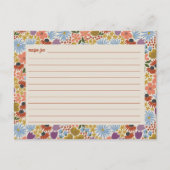 フローラブライダルシャワーレシピカード ポストカード (正面)