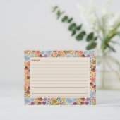 フローラブライダルシャワーレシピカード ポストカード (スタンド正面)