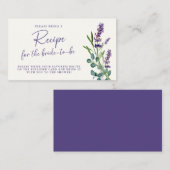 フローラブライダルシャワーレシピ要求エンクロージャカード エンクロージャーカード (正面/裏面)