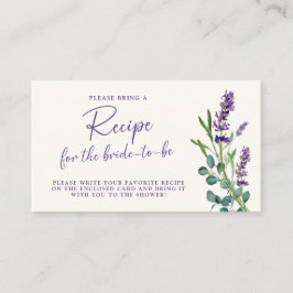 フローラブライダルシャワーレシピ要求エンクロージャカード エンクロージャーカード
