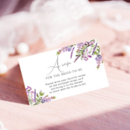 フローラブライダルシャワーレシピ要求エンクロージャカード エンクロージャーカード