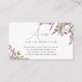 フローラブライダルシャワーレシピ要求エンクロージャカード エンクロージャーカード (正面)