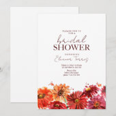 フローラブライダルシャワーワイルドフラワーズボホブライダルショウ 招待状 (正面/裏面)