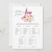 フローラブライダルシャワーワインテイスティングゲーム 招待状 (正面)