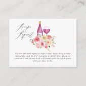 フローラブライダルシャワーワインテイスティングレシピリクエスト エンクロージャーカード (正面)