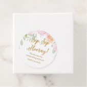 フローラブライダルシャワーワインメッセージカードシャンパンラベル フェイバータグ (インサイチュ)