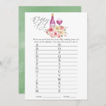 フローラブライダルシャワーワイン試飲A-Zゲーム