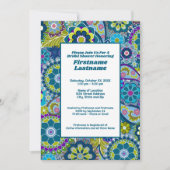 フローラブライダルシャワー又は婚約パーティ 招待状 (正面)