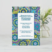 フローラブライダルシャワー又は婚約パーティ 招待状 (スタンド正面)