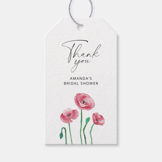 フローラブライダルシャワー感謝していユーラベル ギフトタグ (正面)