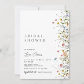 フローラブライダルシャワー招待テンプレートボホ結婚 招待状 (正面)