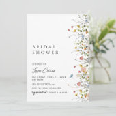 フローラブライダルシャワー招待テンプレートボホ結婚 招待状 (スタンド正面)