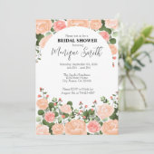 フローラブライダルシャワー招待テンプレート 招待状 (スタンド正面)