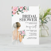 フローラブライダルシャワー招待テンプレート 招待状 (スタンド正面)