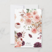 フローラブライダルシャワー招待券、ウェディングシャワー、 案内状 (裏面)