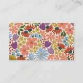 フローラブライダルシャワー招待状の挿入 名刺 (裏面)