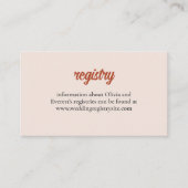 フローラブライダルシャワー招待状の挿入 名刺 (正面)