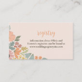 フローラブライダルシャワー招待状の挿入 名刺 (正面)
