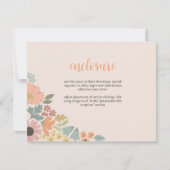 フローラブライダルシャワー招待状の挿入 招待状 (正面)