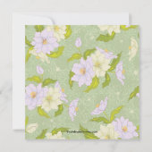 フローラブライダルシャワー招待状パープル 招待状 (裏面)