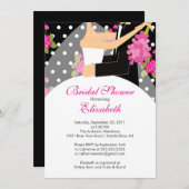 フローラブライダルシャワー招待状ピンク 招待状 (正面/裏面)