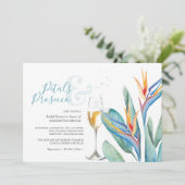 フローラブライダルシャワー招待状花びら&プロセッコ (スタンド正面)