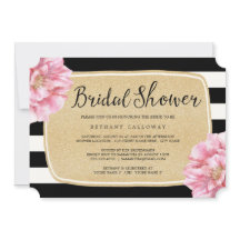フローラブライダルシャワー招待/シャンパン