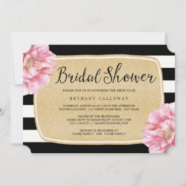 フローラブライダルシャワー招待/シャンパン 招待状