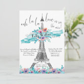 フローラブライダルシャワー招待 – パリ 招待状 (スタンド正面)