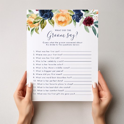 フローラブライダルシャワー新郎の発言