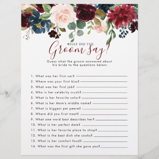 フローラブライダルシャワー新郎の発言 (正面)