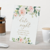 フローラブライダルシャワー日の夜のアイディア記号 台座サイン (インサイチュ)