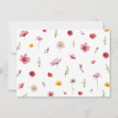 フローラブライダルシャワー日付ナイトアイディアカード 招待状 (裏面)