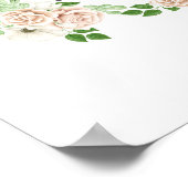 フローラブライダルシャワー歓迎サイン ポスター (角)