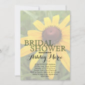フローラブライダルシャワー独身のルドベキア写真カスタム 招待状 (正面)