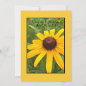 フローラブライダルシャワー独身のルドベキア写真カスタム 招待状 (裏面)