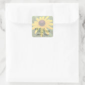 フローラブライダルシャワー独身のルドベキア写真 スクエアシール (バッグ)