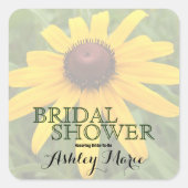 フローラブライダルシャワー独身のルドベキア写真 スクエアシール (正面)