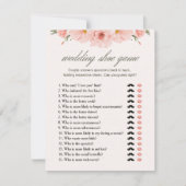 フローラブライダルシャワー結婚のシューゲームカード 招待状 (正面)