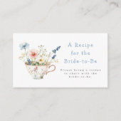 フローラブライダルシャワー茶パーティーレシピ要求 エンクロージャーカード (正面)