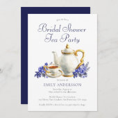 フローラブライダルシャワー茶パーティー 招待状 (正面/裏面)