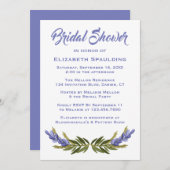 フローラブライダルシャワー金ゴールドとホワ葉イト·アンド·フラワー 招待状 (正面/裏面)