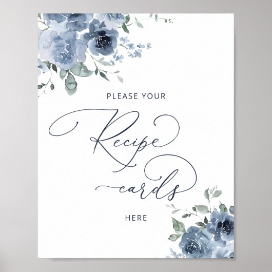 フローラブライダルシャワー離れレシピカード ポスター (正面)